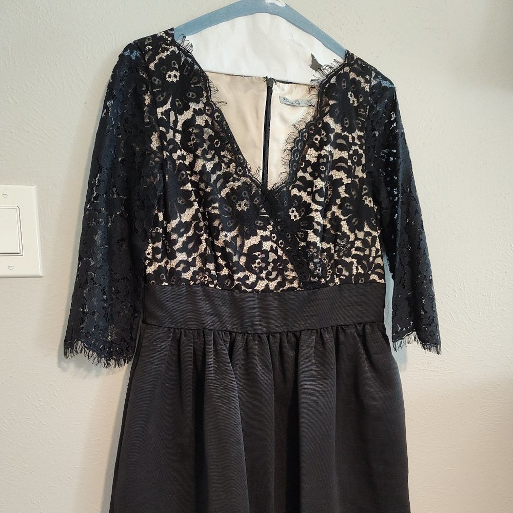 Eliza J Cocktail Dress with Lace Overlay Size 10